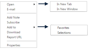 Screenshot of common right-click options.  Note that this can also be accessed with the SHIFT + F10 keys.